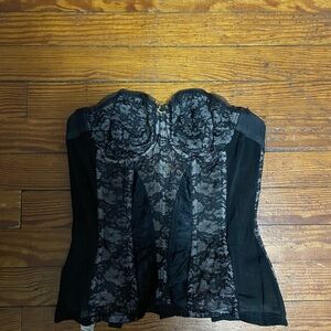 Lilyette Black Lace Bustier